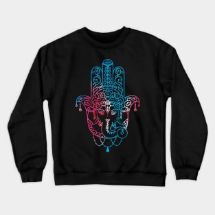 Ganesha, beautiful crisp image with marble effect Crewneck Sweatshirt